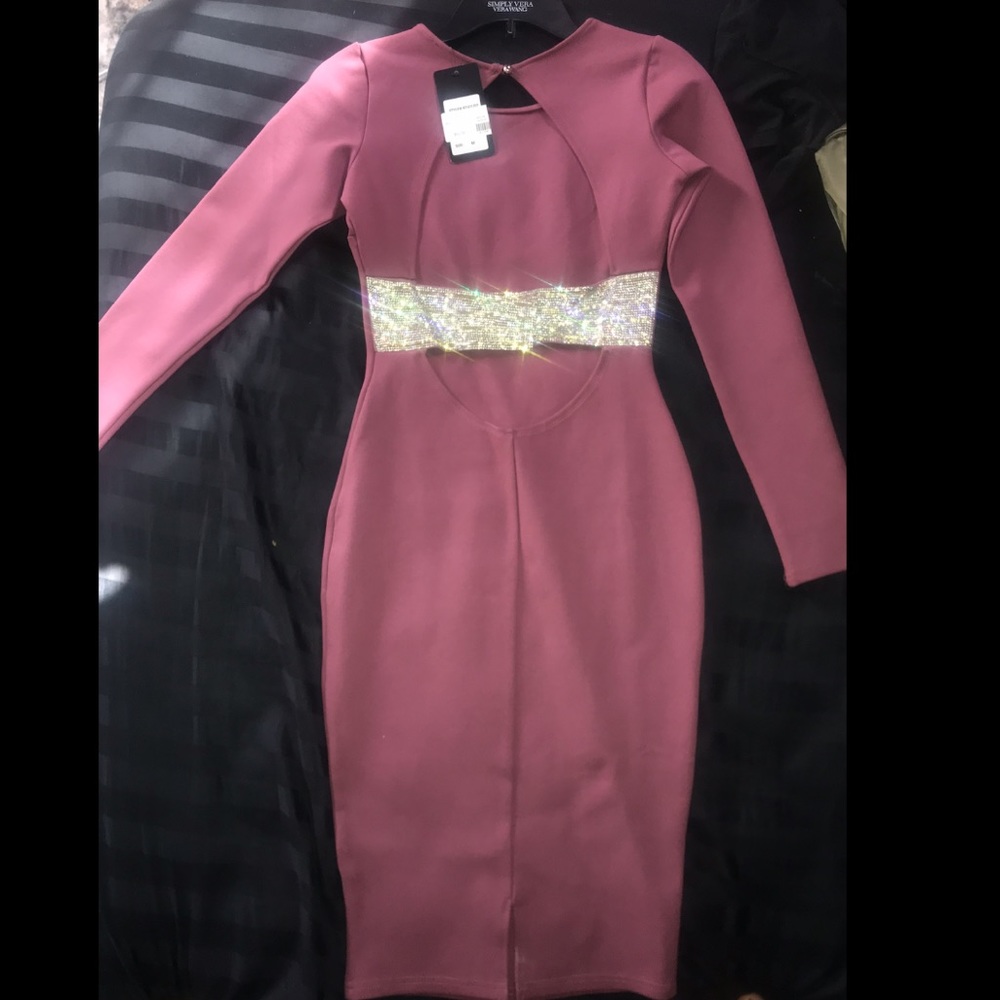 NEVER WORN. Midi Back Open Dress.